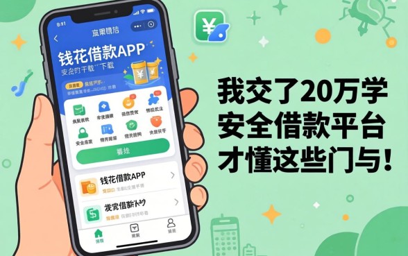 找像钱花借款app下载一样安全的借款平台，我交了20万学费才懂这些门道
