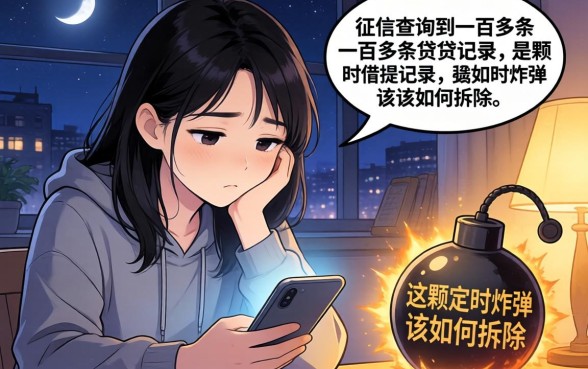 深夜盯着手机屏幕发呆？征信查询到一百多条借贷记录，这颗定时炸弹该如何拆除？