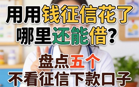 急用钱征信花了哪里还能借？盘点五个不看征信下款的口子