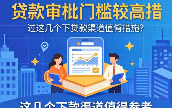 面对贷款审批门槛较高措施,这几个下款渠道值得参考