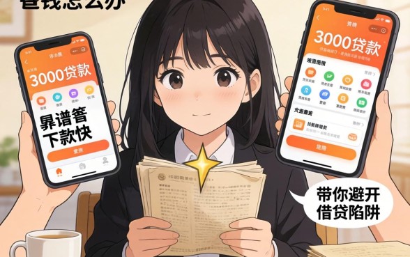 急需用钱怎么办？哪些3000贷款的软件靠谱且下款快？带你避开借贷陷阱