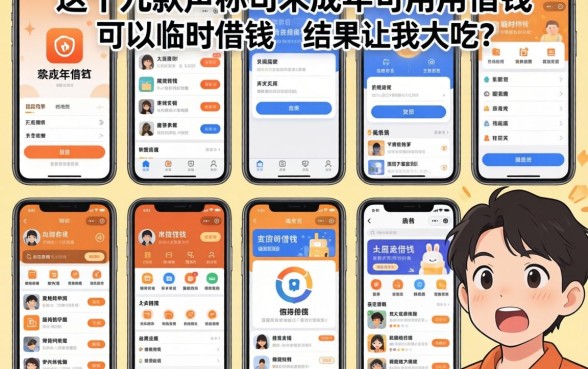 我试用了十几款声称未成年可以用的借钱软件和手机可以临时借钱的app，结果让我大吃一惊