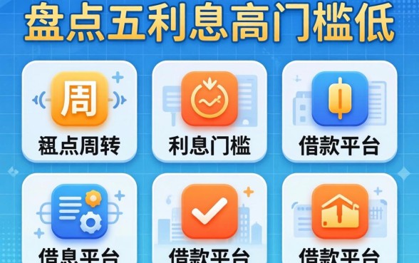 急需周转？盘点五个利息高门槛低的借款平台