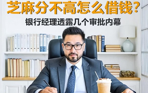 芝麻分不高怎么借钱？银行经理透露几个审批内幕
