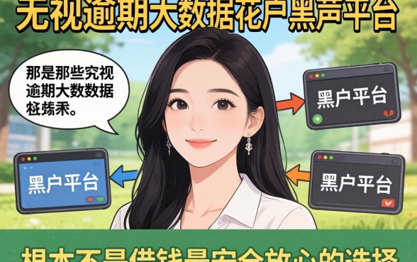 我试了一圈才发现,那些无视逾期大数据花户黑户的平台,根本不是借钱最安全放心的选择