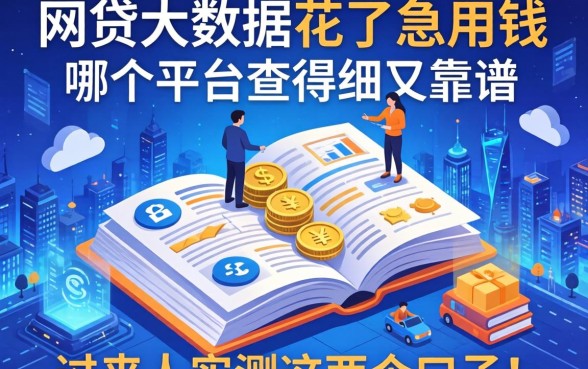 网贷大数据花了急用钱,哪个平台查得细又靠谱?过来人实测这几个口子!