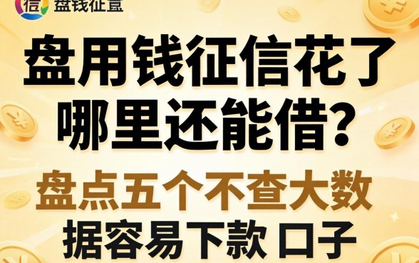 急用钱征信花了哪里还能借？盘点五个不查大数据容易下款的口子