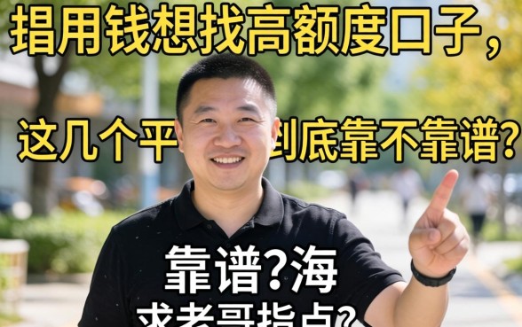 急用钱想找高额度口子,这几个平台到底靠不靠谱?求老哥指点!