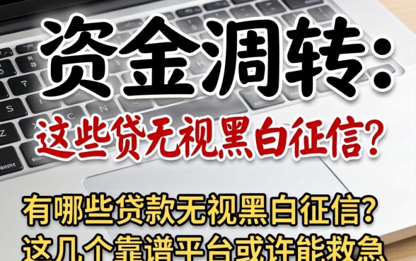 急需资金周转？有哪些贷款无视黑白征信？这几个靠谱平台或许能救急