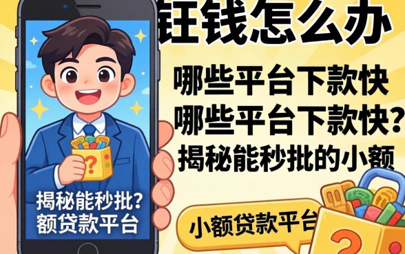 急需用钱怎么办？哪些平台下款快？揭秘能秒批的小额贷款平台