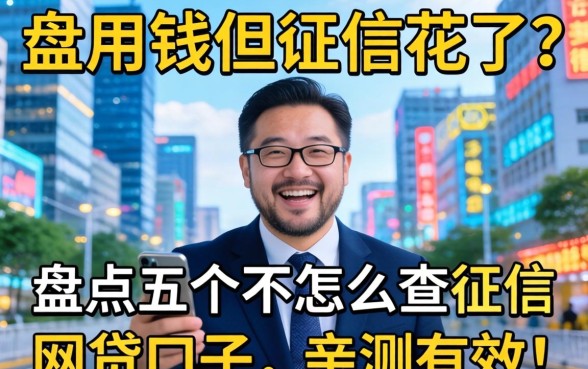 急用钱但征信花了？盘点五个不怎么查征信的网贷口子，亲测有效！