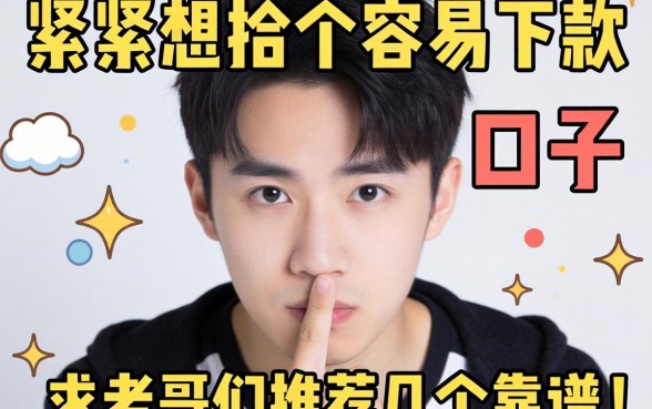 手头紧想找个容易下款的口子，求老哥们推荐几个靠谱的！