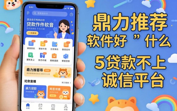 手机上贷款什么软件好，鼎力推荐五个贷款不上诚信平台的软件