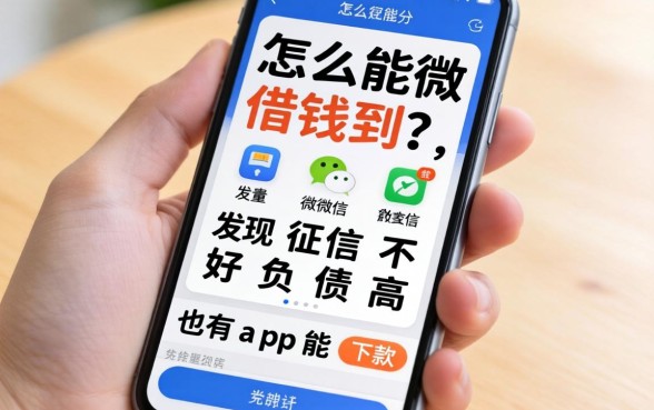 我从手机上怎么能借钱到微信，发现征信不好负债高也有app能下款