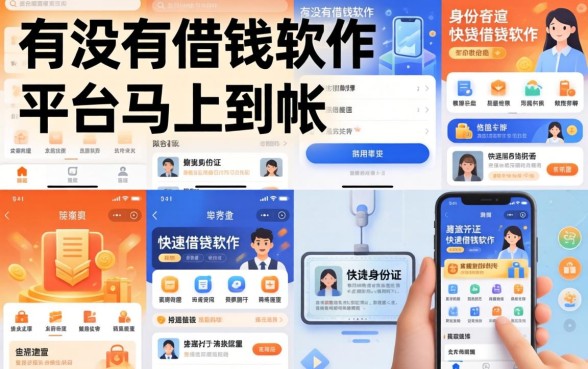 我试了十几个平台，发现关于有没有借钱的软件马上到帐的和手机和身份证快速借钱软件的真相