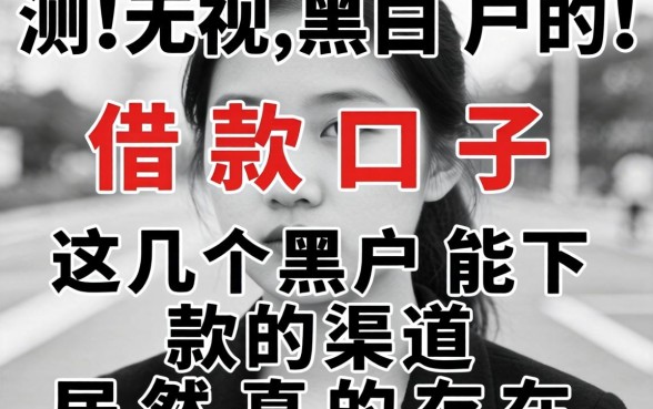 我实测了无视黑白户的借款口子，这几个黑户能下款的渠道居然真的存在