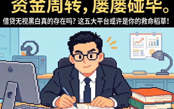 急需资金周转却屡屡碰壁？借贷无视黑白真的存在吗？这五大平台或许是你的救命稻草！