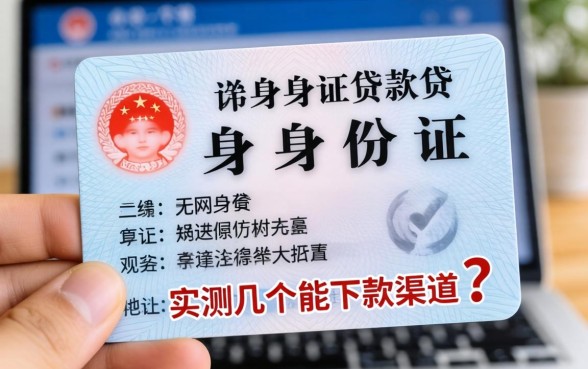 网上凭身份证贷款怎么贷?实测几个能下款的渠道