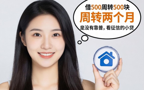 手头紧想借500块周转两个月,有没有靠谱不看征信的小贷推荐?