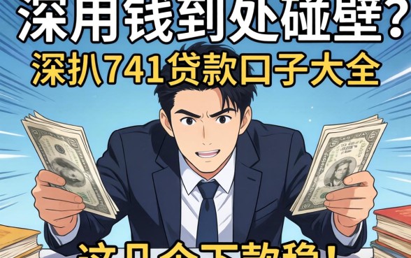 急用钱到处碰壁？深扒741贷款口子大全，这几个下款稳！