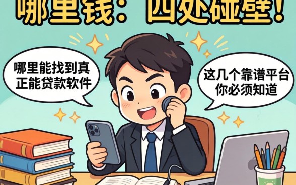 急需用钱却四处碰壁？哪里能找到真正能贷款的软件？这几个靠谱平台你必须知道