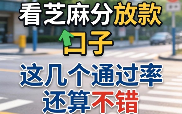 揭秘看芝麻分放款的口子，这几个通过率还算不错