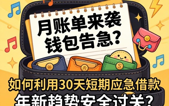 月底账单来袭钱包告急？如何利用30天短期应急借款2026 年新趋势安全过关？