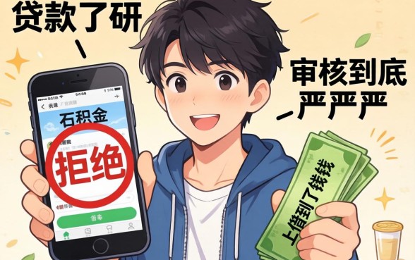 我朋友公积金贷款被拒,反手在手机上借到了钱,审核到底严不严