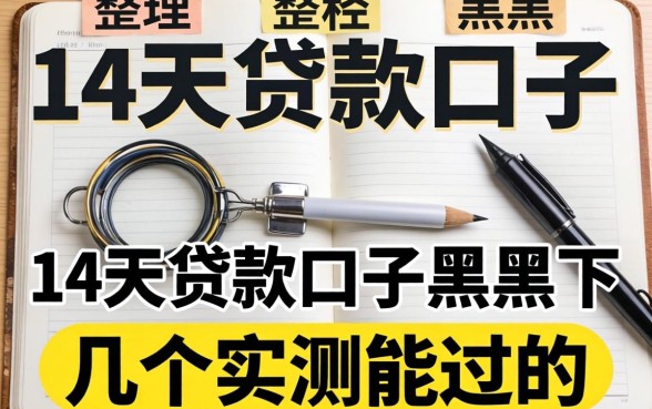 揭秘14天贷款口子黑户下，整理了几个实测能过的