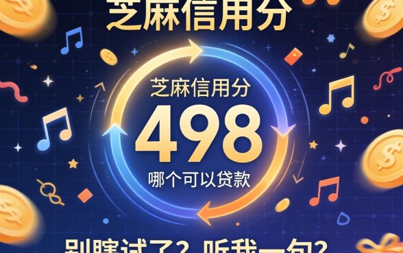 芝麻信用分498哪个app可以贷款？别瞎试了，听我一句劝