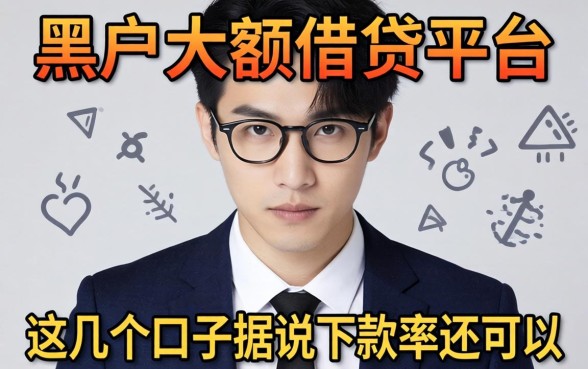 揭秘黑户大额借贷平台:这几个口子据说下款率还可以