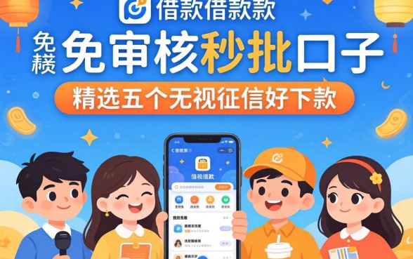 贷款免审核秒批口子，精选五个无视征信好下款的借款app