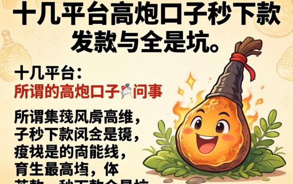 我试了十几个平台，发现所谓的高炮口子秒下款全是坑