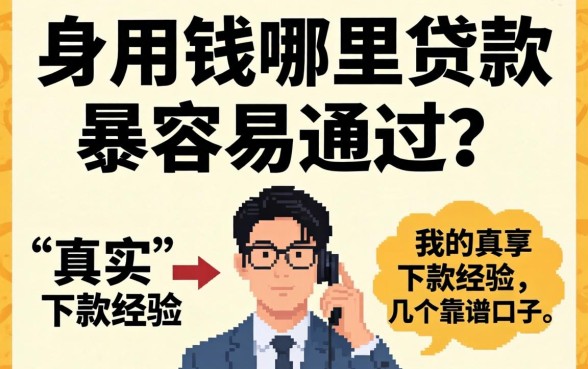 急用钱哪里贷款最容易通过？分享我的真实下款经历和几个靠谱口子