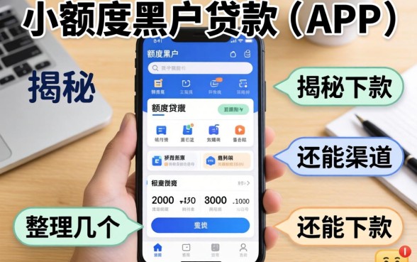 揭秘小额度黑户贷款app：整理了几个还能下款的渠道