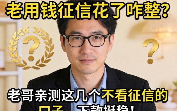 急用钱征信花了咋整?老哥亲测这几个不看征信的口子,下款挺稳!