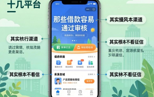 我试了十几个平台，发现那些借款容易通过审核的渠道，其实根本不看征信