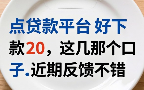 盘点贷款平台好下款20，这几个口子近期反馈不错