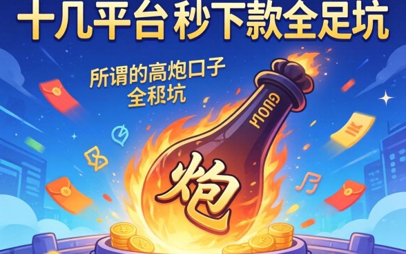 我试了十几个平台，发现所谓的高炮口子秒下款全是坑