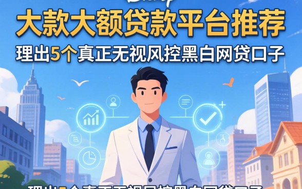 容易放款的大额贷款平台推荐，理出5个真正无视风控黑白的网贷口子
