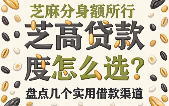芝麻分高贷款额度怎么选？盘点几个实用借款渠道