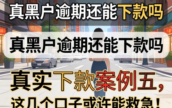 2026年黑户逾期还能下款吗?分享五个真实下款案例,这几个口子或许能救急!