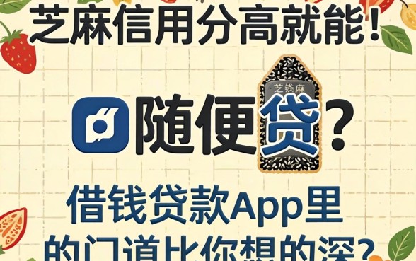 芝麻信用分高就能随便贷？借钱贷款app里的门道比你想的深