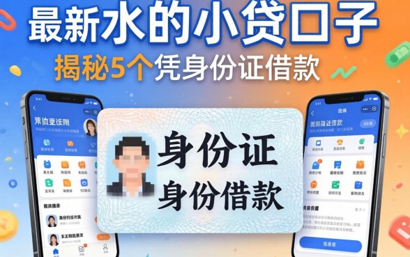 最新放水的小贷口子，揭秘5个凭身份证借款的软件