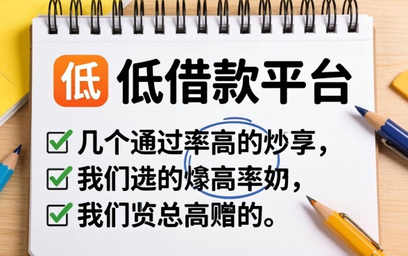 有哪些门槛比较低的借款平台？整理了几个通过率高的