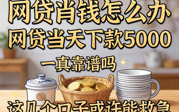 急需用钱怎么办？网贷当天下款5000真的靠谱吗？这几个口子或许能救急