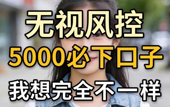 我试过那些无视风控5000必下口子，结果和我想的完全不一样
