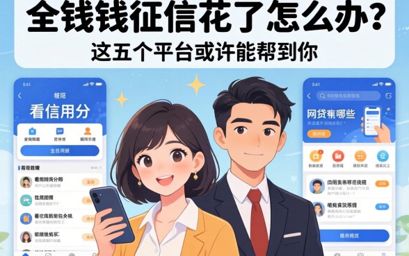 急需用钱征信花了怎么办?不看信用分的网贷有哪些软件?这五个平台或许能帮到你
