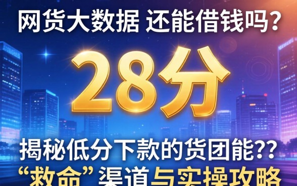 网贷大数据28分还能借钱吗?揭秘低分下款的“救命”渠道与实操攻略