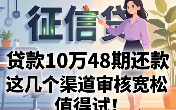 无视征信贷款10万48期还款,这几个渠道审核宽松值得试